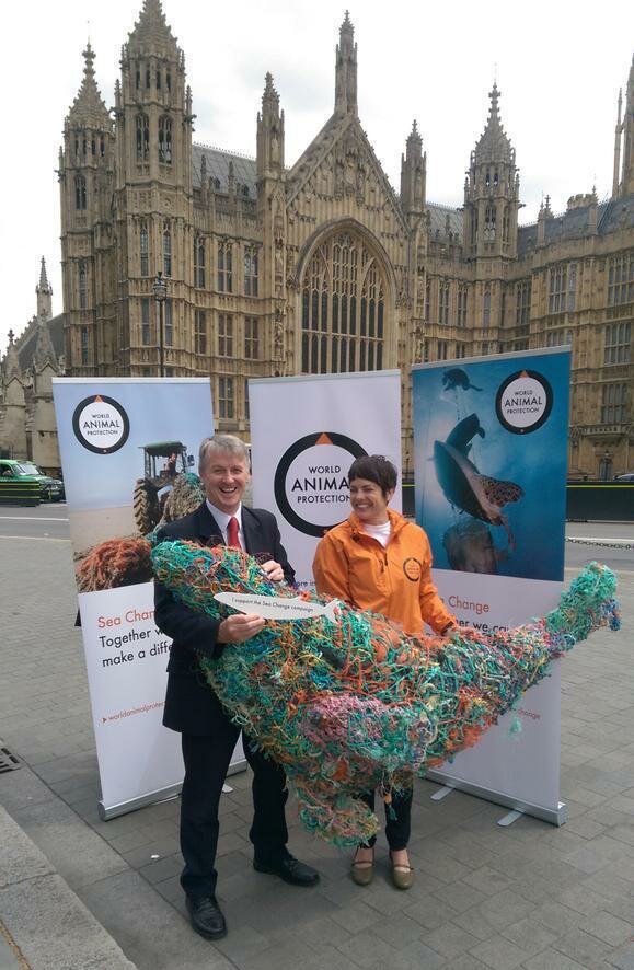 Huw Irranca-Davies MP at the Sea Change photo call at Westminster